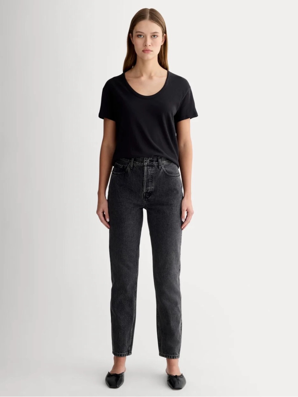 Everlane Relaxed Black womens Jeans size 32 90s Cheeky